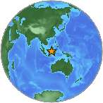 Earthquake location 2.4645S, 116.9483W