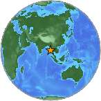 Earthquake location 12.7416S, 93.3175W