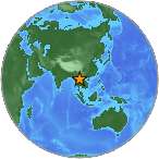 Earthquake location 19.4377S, 101.2241W