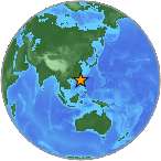 Earthquake location 21.1177S, 122.372W
