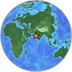 Earthquake location 19.5309S, 72.3384W
