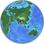 Earthquake location 20.0909S, 91.0623W