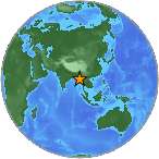 Earthquake location 20.4628S, 96.0578W