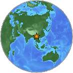 Earthquake location 23.2765S, 101.5399W