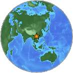 Earthquake location 27.3092S, 103.2668W