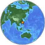 Earthquake location 23.5111S, 120.6971W