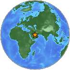 Earthquake location 23.6431S, 49.1942W