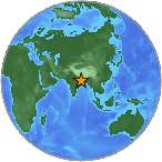 Earthquake location 24.1268S, 82.5576W