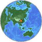 Earthquake location 28.2124S, 104.9006W