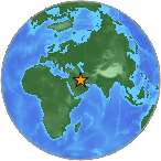 Earthquake location 30.3873S, 50.7777W