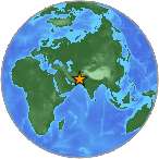 Earthquake location 31.0033S, 66.7118W