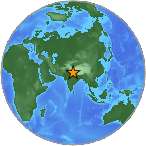 Earthquake location 29.746S, 81.6256W