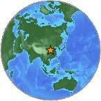 Earthquake location 34.9572S, 111.2483W