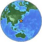Earthquake location 35.4338S, 135.8205W