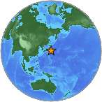 Earthquake location 36.6517S, 144.1946W