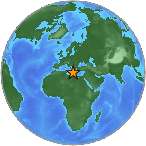 Earthquake location 37.4388S, 20.1543W