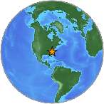 Earthquake location 37.1819S, -81.8203W