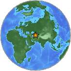 Earthquake location 37.5927S, 57.5252W