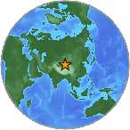Earthquake location 42.4947S, 89.2854W