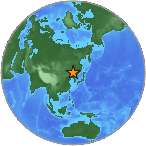 Earthquake location 45.2792S, 124.5572W