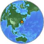 Earthquake location 43.4538S, 136.3138W