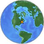 Earthquake location 47.371S, -70.217W