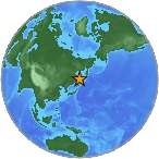 Earthquake location 47.6911S, 143.7403W