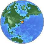 Earthquake location 47.781S, 152.4335W