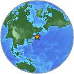 Earthquake location 48.4035S, 153.3323W