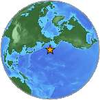 Earthquake location 51.5945S, 178.9256W