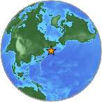 Earthquake location 54.01S, 161.8805W