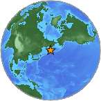 Earthquake location 54.9567S, 167.2927W