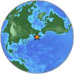 Earthquake location 53.5038S, 169.3975W