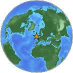 Earthquake location 53.116S, -4.355W