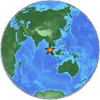 Earthquake location 3.3084S, 97.5518W