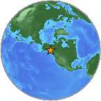 Earthquake location 58.3042S, -133.4841W