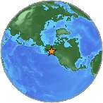 Earthquake location 59.9517S, -141.2376W