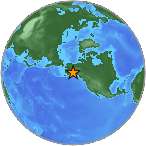 Earthquake location 62.1351S, -145.2196W