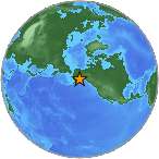 Earthquake location 58.7894S, -152.4357W