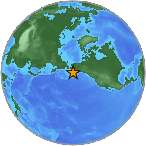 Earthquake location 59.5439S, -158.2246W