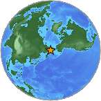 Earthquake location 62.6563S, 171.3088W