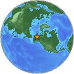 Earthquake location 69.6176S, -145.1175W