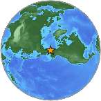 Earthquake location 67.6761S, -162.5875W