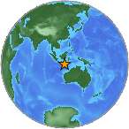 Earthquake location -11.7796S, 116.504W