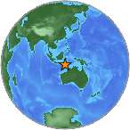Earthquake location -10.4126S, 120.2738W
