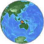 Earthquake location -7.7897S, 123.4898W