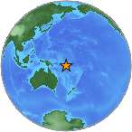 Earthquake location -11.2015S, 163.341W