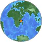 Earthquake location -11.8403S, 41.0405W