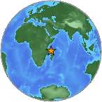 Earthquake location -12.4486S, 45.4825W