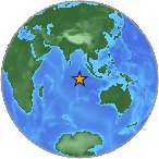 Earthquake location -11.9787S, 89.5786W